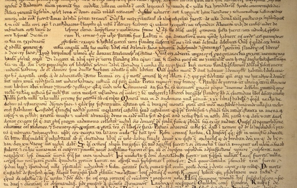 Charte manuscrite.