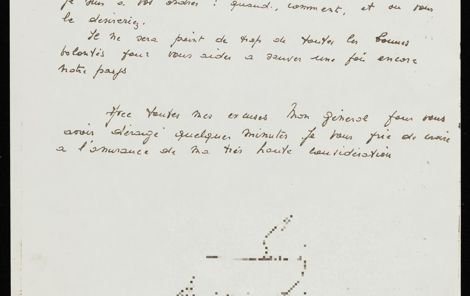 Suite de la lettre manuscrite de l'image précédente.
