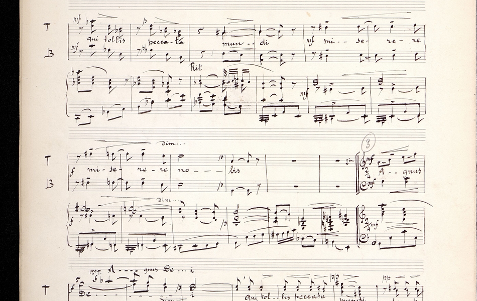 Partition de musique manuscrite.
