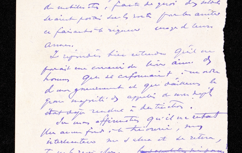 Document manuscrit retranscrit ci-contre.