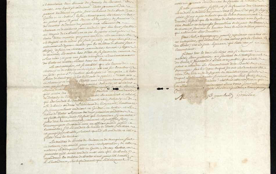 Document manuscrit retranscrit ci-contre.