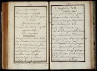 Texte manuscrit d'une chanson de table.