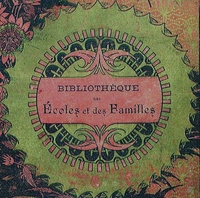 Photographie couleur montrant un motif fleuri dans lequel est écrit "Bibliothèque des Écoles et des familles".