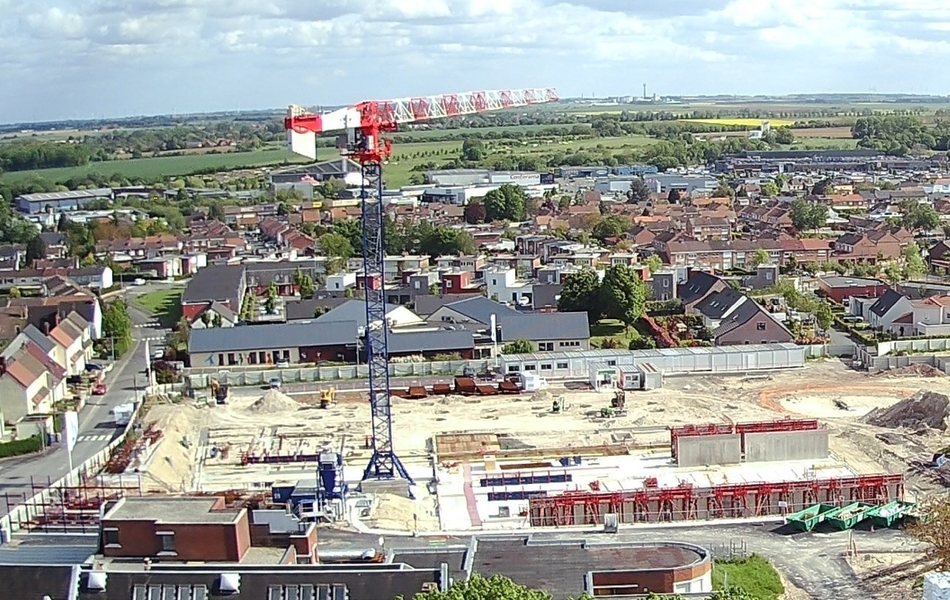 Photographie couleur montrant un chantier.