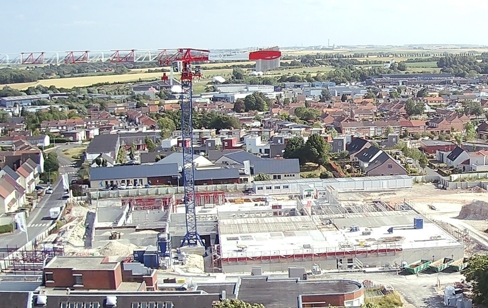 Photographie couleur montrant un chantier.