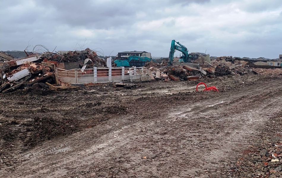 Photographie couleur montrant un chantier.